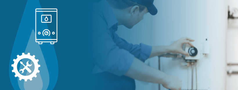 3. A man works on a water heater, adjusting components to restore its functionality and ensure reliable performance.